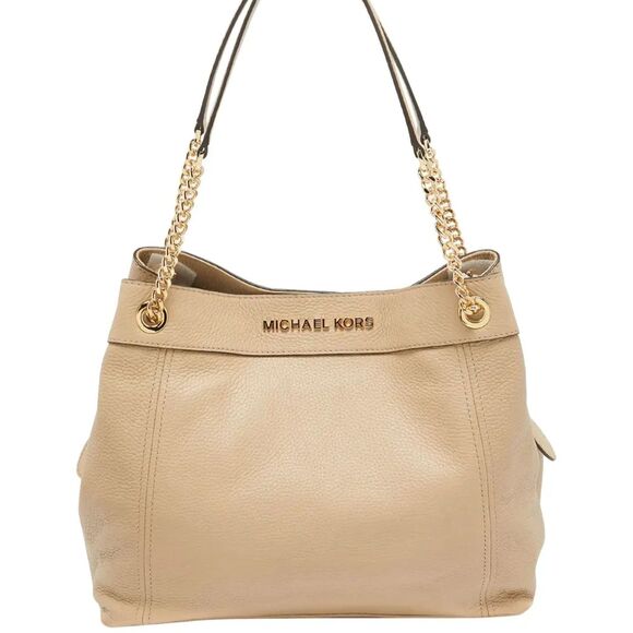 Michael Kors Jet Set Large Pebbled Leather Chain Shoulder Bag 13x10x5" - Picture 1 of 15